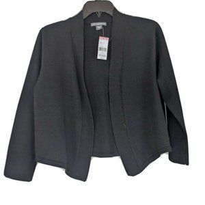 Covington Women's Size Small Black Open Front 3/4 Sleeve Asymmetric Cardigan NWT